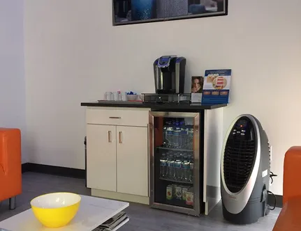 Patient refreshment station at Town Center Dental Cedar Park