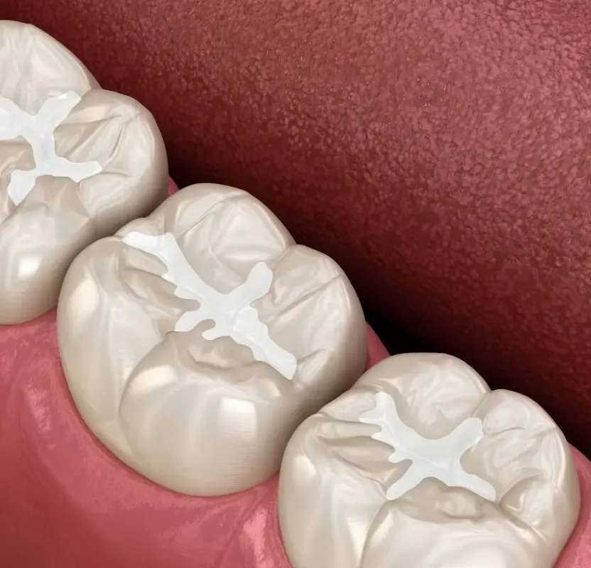 Dental sealants protecting children’s molars from cavities after Halloween candy